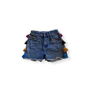 Mini Boden denim shorts with tassels
